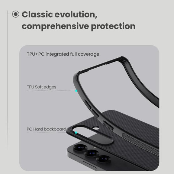 For Samsung Galaxy S25 5G NILLKIN Frosted Shield Pro PC + TPU Phone Case(Black)
