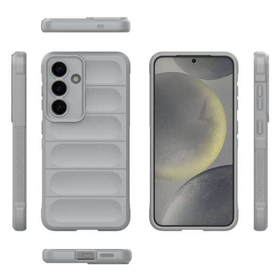 For Samsung Galaxy S25 5G Magic Shield TPU + Flannel Phone Case(Grey)