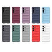For Samsung Galaxy S25 5G Magic Shield TPU + Flannel Phone Case(Dark Green)