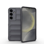For Samsung Galaxy S25 5G Magic Shield TPU + Flannel Phone Case(Dark Grey)