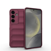 For Samsung Galaxy S25 5G Magic Shield TPU + Flannel Phone Case(Wine Red)