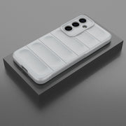 For Samsung Galaxy S25+ 5G Magic Shield TPU + Flannel Phone Case(Grey)