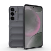 For Samsung Galaxy S25+ 5G Magic Shield TPU + Flannel Phone Case(Dark Grey)