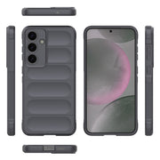 For Samsung Galaxy S25+ 5G Magic Shield TPU + Flannel Phone Case(Dark Grey)