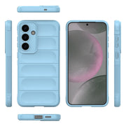 For Samsung Galaxy S25+ 5G Magic Shield TPU + Flannel Phone Case(Light Blue)
