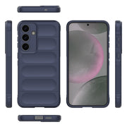For Samsung Galaxy S25+ 5G Magic Shield TPU + Flannel Phone Case(Dark Blue)