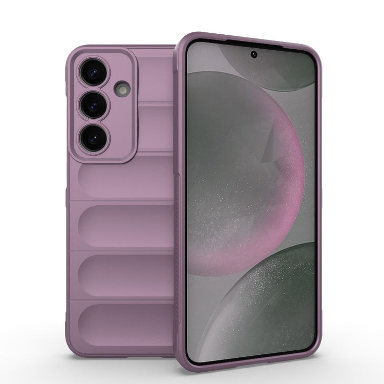 For Samsung Galaxy S25+ 5G Magic Shield TPU + Flannel Phone Case(Purple)
