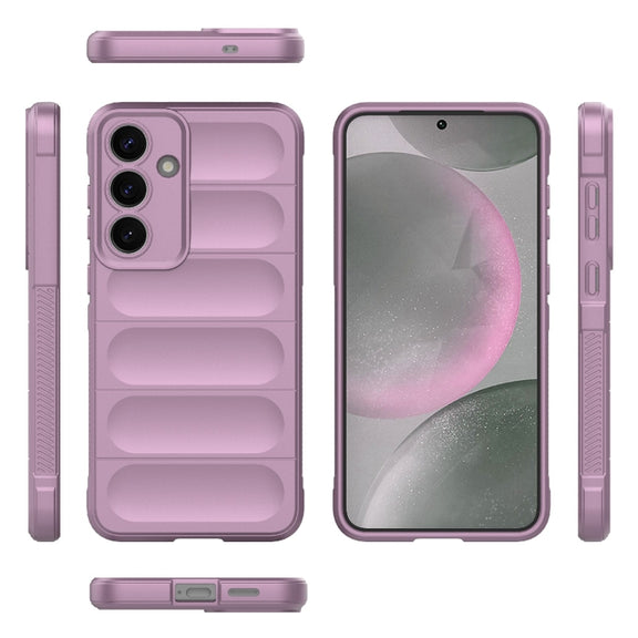 For Samsung Galaxy S25+ 5G Magic Shield TPU + Flannel Phone Case(Purple)