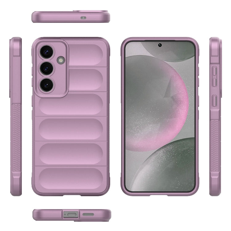 For Samsung Galaxy S25+ 5G Magic Shield TPU + Flannel Phone Case(Purple)