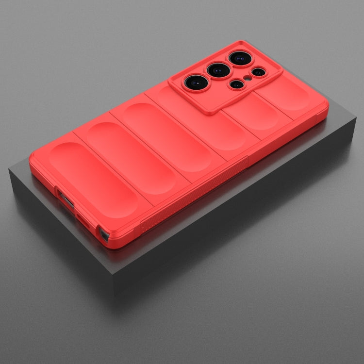 For Samsung Galaxy S25 Ultra 5G Magic Shield TPU + Flannel Phone Case(Red)