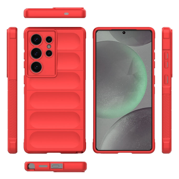 For Samsung Galaxy S25 Ultra 5G Magic Shield TPU + Flannel Phone Case(Red)