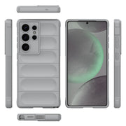 For Samsung Galaxy S25 Ultra 5G Magic Shield TPU + Flannel Phone Case(Grey)