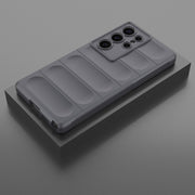 For Samsung Galaxy S25 Ultra 5G Magic Shield TPU + Flannel Phone Case(Dark Grey)