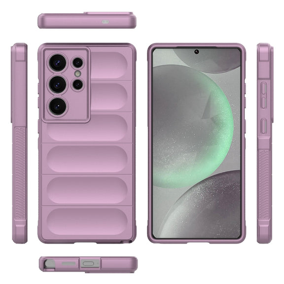 For Samsung Galaxy S25 Ultra 5G Magic Shield TPU + Flannel Phone Case(Purple)