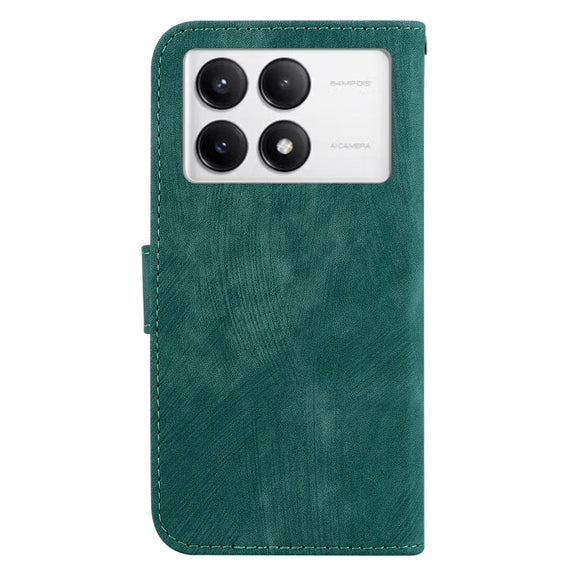 For Redmi K70 / K70 Pro Little Tiger Embossed Leather Phone Case(Green)