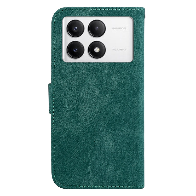 For Redmi K70 / K70 Pro Little Tiger Embossed Leather Phone Case(Green)