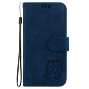 For Redmi K70 / K70 Pro Little Tiger Embossed Leather Phone Case(Dark Blue)