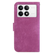 For Redmi K70 / K70 Pro Little Tiger Embossed Leather Phone Case(Rose Red)