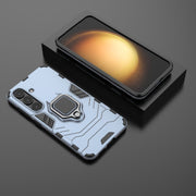 For Samsung Galaxy S25 5G PC + TPU Shockproof Protective Phone Case with Magnetic Ring Holder(Navy Blue)
