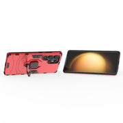 For Samsung Galaxy S25 Ultra 5G PC + TPU Shockproof Protective Phone Case with Magnetic Ring Holder(Red)