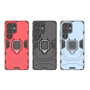 For Samsung Galaxy S25 Ultra 5G PC + TPU Shockproof Protective Phone Case with Magnetic Ring Holder(Red)