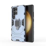 For Samsung Galaxy S25 Ultra 5G PC + TPU Shockproof Protective Phone Case with Magnetic Ring Holder(Navy Blue)