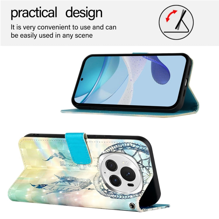 For Honor Magic6 Pro Global 3D Painting Horizontal Flip Leather Phone Case(Dream Wind Chimes)