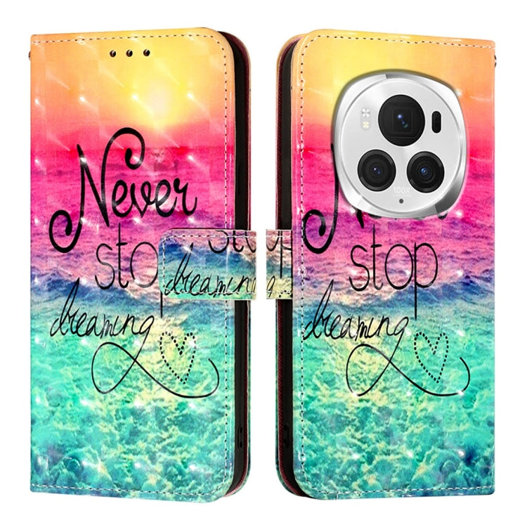 For Honor Magic6 Pro Global 3D Painting Horizontal Flip Leather Phone Case(Chasing Dreams)