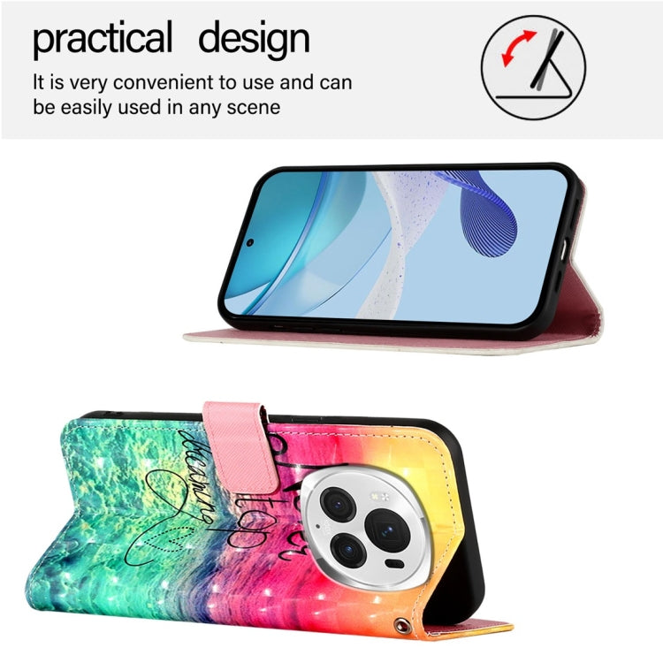 For Honor Magic6 Pro Global 3D Painting Horizontal Flip Leather Phone Case(Chasing Dreams)