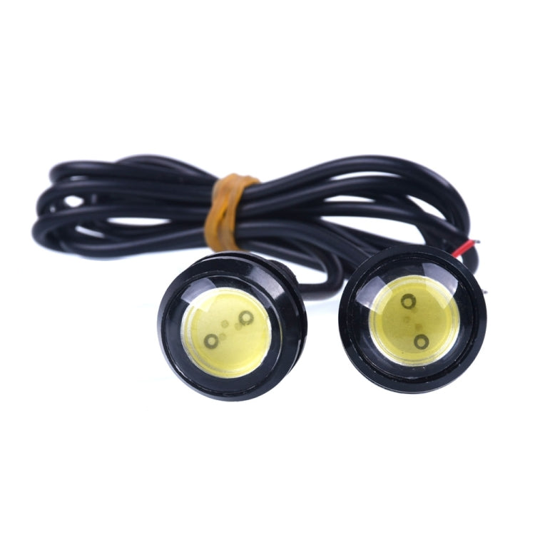 10pcs 23mm 1.5W DC12V Motorcycle Eagle Eye Light Double Lens Strobe Light(White Light)