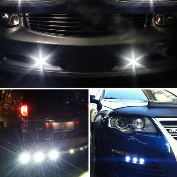 10pcs 23mm 1.5W DC12V Motorcycle Eagle Eye Light Double Lens Strobe Light(White Light)