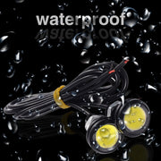 10pcs 23mm 1.5W DC12V Motorcycle Eagle Eye Light Double Lens Strobe Light(White Light)