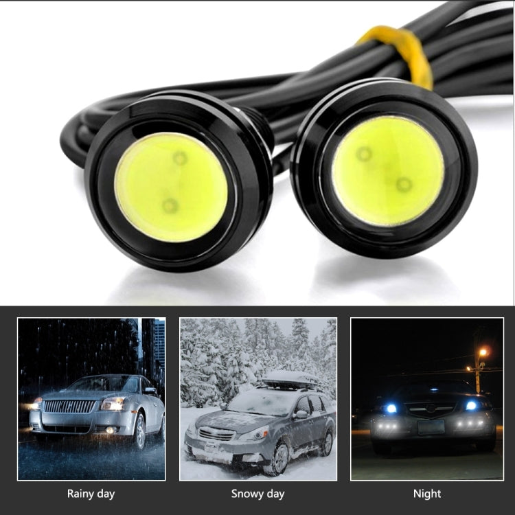 10pcs 23mm 1.5W DC12V Motorcycle Eagle Eye Light Double Lens Strobe Light(White Light)