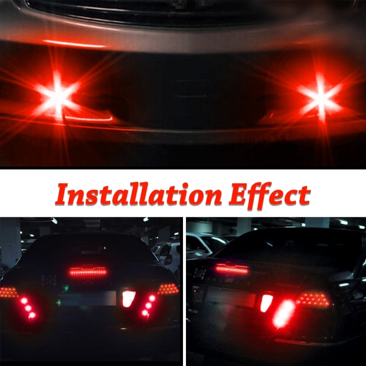 10pcs 23mm 1.5W DC12V Motorcycle Eagle Eye Light Double Lens Strobe Light(Red Light)