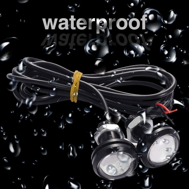10pcs 23mm 1.5W DC12V Motorcycle Eagle Eye Light Double Lens Strobe Light(Red Light)