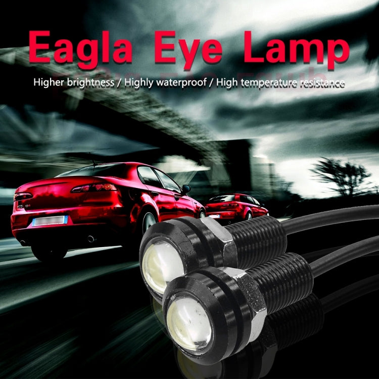 10pcs 23mm 1.5W DC12V Motorcycle Eagle Eye Light Double Lens Strobe Light(Red Light)