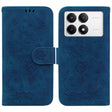 For Redmi K70 / K70 Pro Butterfly Rose Embossed Leather Phone Case(Blue) - K70 Cases by PMC Jewellery | Online Shopping South Africa | PMC Jewellery | Buy Now Pay Later Mobicred