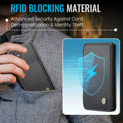 For Samsung Galaxy S24 FE 5G JEEHOOD J05 Business Magnetic Style RFID Leather Phone Case(Black)