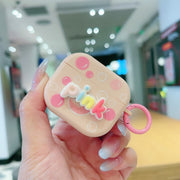 For AirPods 3 Fresh 3D Text Skin Feel Earbuds Box PC Case(Pink)