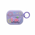 For AirPods Pro Fresh 3D Text Skin Feel Earbuds Box PC Case(Purple) - For AirPods Pro by PMC Jewellery | Online Shopping South Africa | PMC Jewellery | Buy Now Pay Later Mobicred