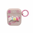 For AirPods 2 / 1 Fresh 3D Text Skin Feel Earbuds Box PC Case(Pink) - For AirPods 1/2 by PMC Jewellery | Online Shopping South Africa | PMC Jewellery | Buy Now Pay Later Mobicred