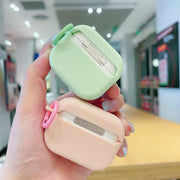 For AirPods Pro Fresh 3D Text Skin Feel Earbuds Box PC Case(Pink)