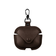 For Redmi Buds 5 / 6S Business Leather Earphone Protective Case with Hook(Dark Brown)