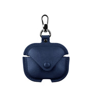 For Redmi Buds 5 / 6S Business Leather Earphone Protective Case with Hook(Blue)