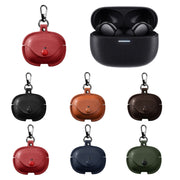 For Redmi Buds 5 Pro / Buds 4 Pro Business Leather Earphone Protective Case with Hook(Black)