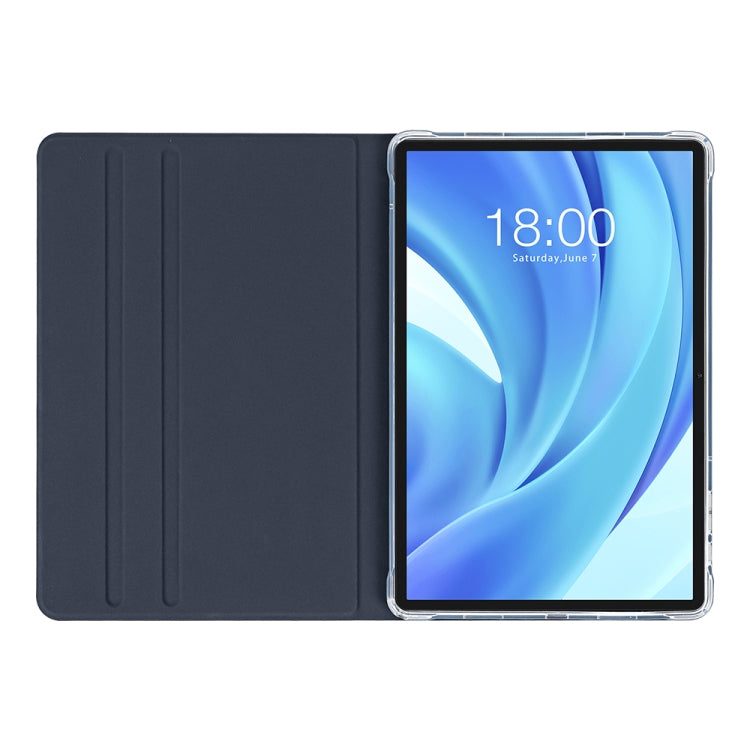 For Teclast T50 HD / T50 Max Anti-slip Texture Smart Tablet Leather Folio Case(Dark Blue)