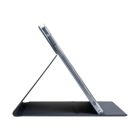 For Teclast T65 Max Anti-slip Texture Smart Tablet Leather Folio Case(Dark Blue)