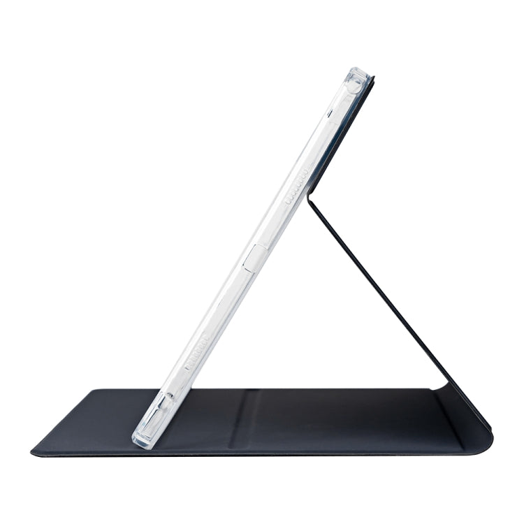 For Teclast T65 Max Anti-slip Texture Smart Tablet Leather Folio Case(Dark Blue)