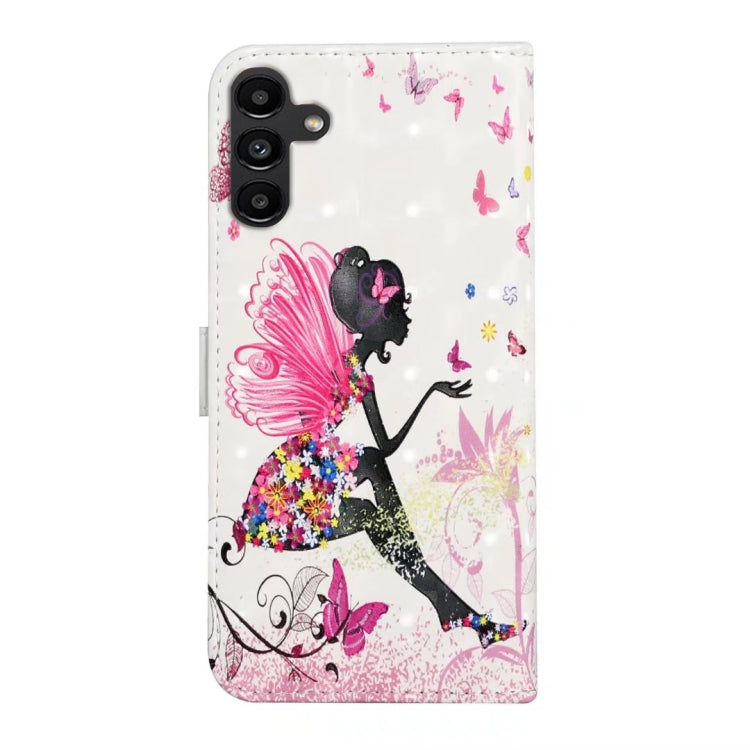 For Samsung Galaxy S25 5G Oil Embossed 3D Drawing Leather Phone Case(Flower Fairy)