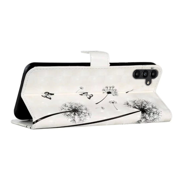 For Samsung Galaxy S25 5G Oil Embossed 3D Drawing Leather Phone Case(Couple Dandelion)